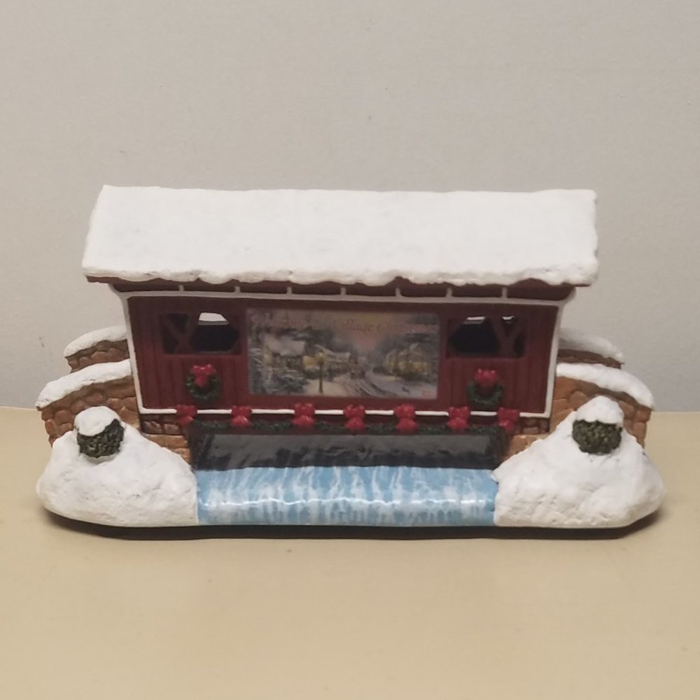 Hawthorn Village Thomas Kinkade Christmas Village Covered Bridge